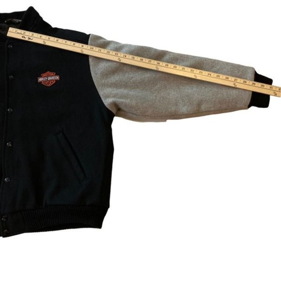 Harley-Davidson Black and Gray Bomber Jacket - Picture 11 of 13